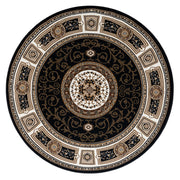 Stratum Lush Medal Black Round Rug