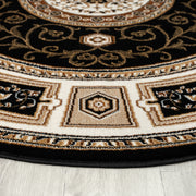 Stratum Lush Medal Black Round Rug