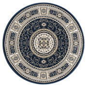 Stratum Lush Medal Navy Round Rug
