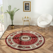 Stratum Lush Medal Red Round Rug