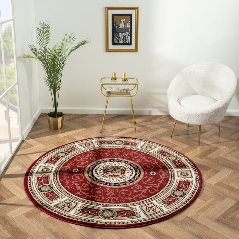 Stratum Lush Medal Red Round Rug