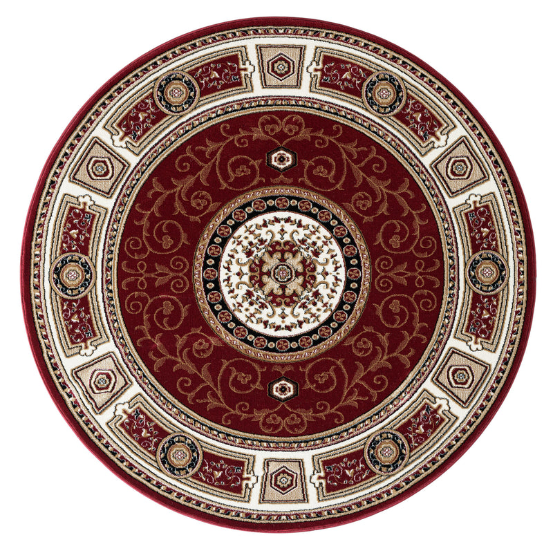Stratum Lush Medal Red Round Rug