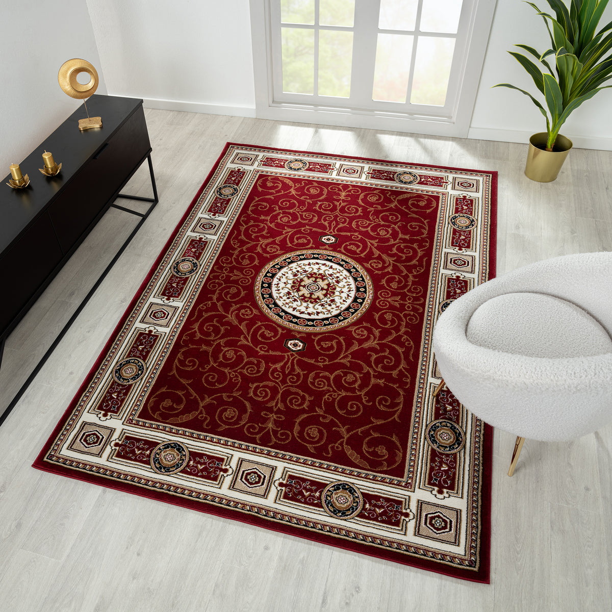 Stratum Lush Medal Red Rug — SydneyRugsOnline