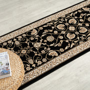 Stratum Persian Classic Black Runner Rug