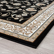 Stratum Persian Classic Black Runner Rug