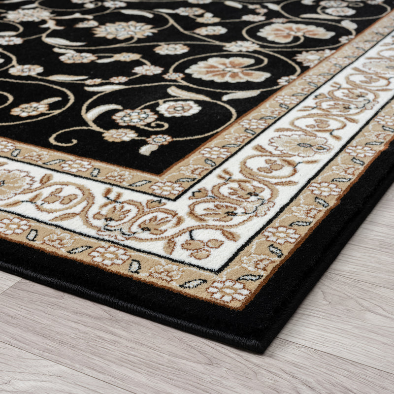 Stratum Persian Classic Black Runner Rug