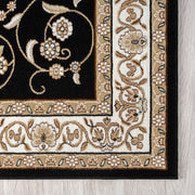 Stratum Persian Classic Black Runner Rug
