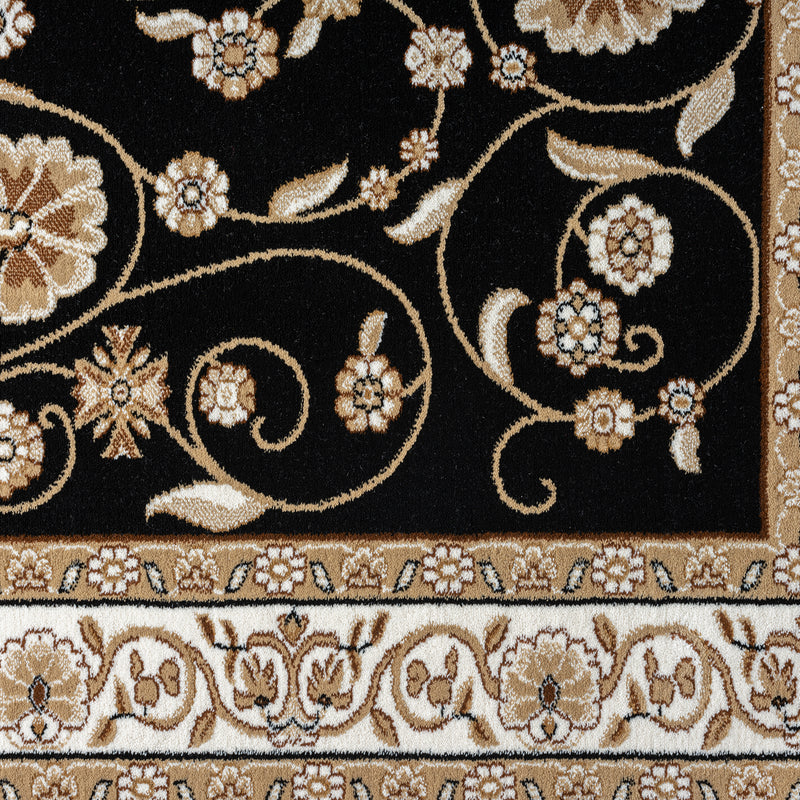 Stratum Persian Classic Black Runner Rug