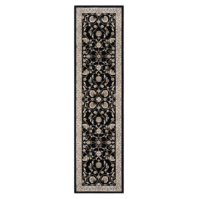 Stratum Persian Classic Black Runner Rug