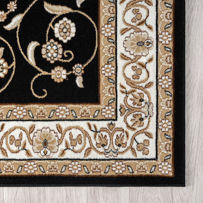 Stratum Persian Classic Black Rug