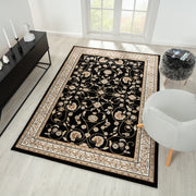 Stratum Persian Classic Black Rug
