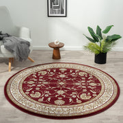 Stratum Persian Classic Red Round Rug