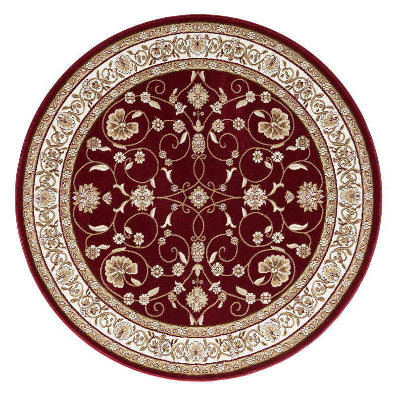 Stratum Persian Classic Red Round Rug
