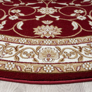 Stratum Persian Classic Red Round Rug