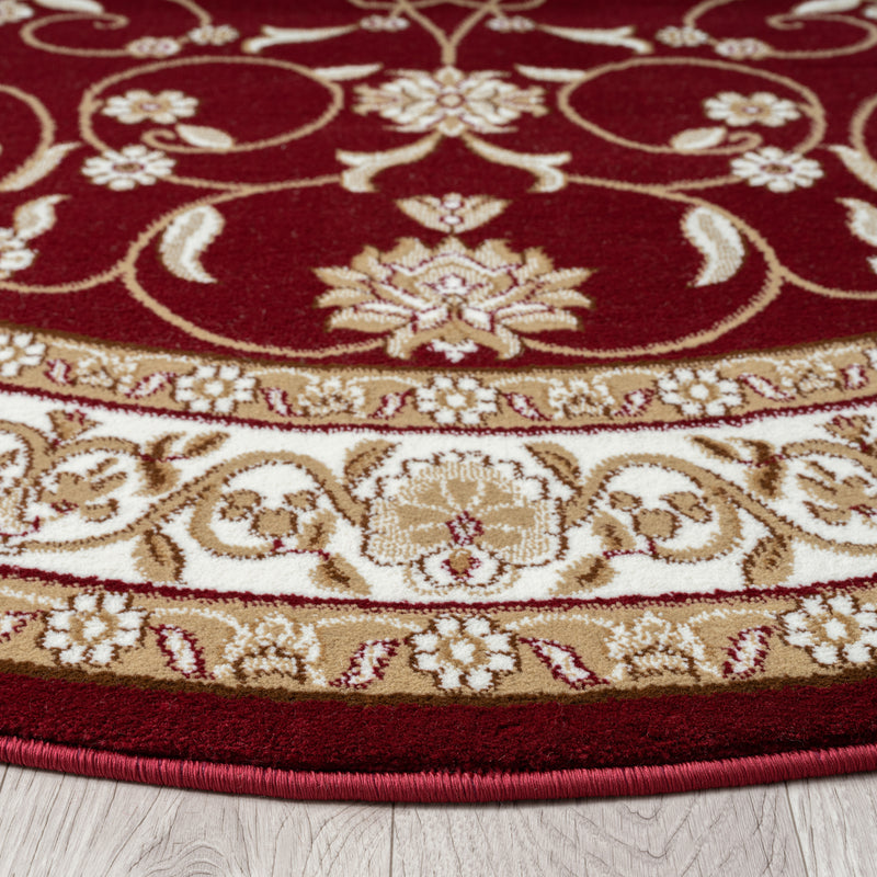 Stratum Persian Classic Red Round Rug