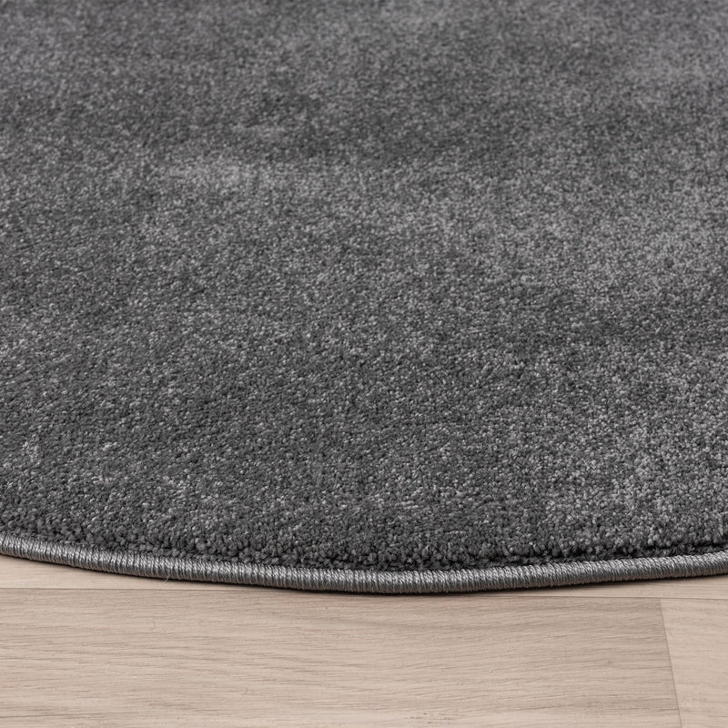 Europa Status Dark Grey Round Rug
