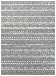Fenix Leaves Grey White Rug