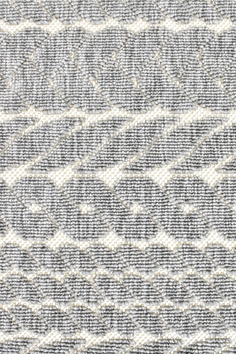 Fenix Leaves Grey White Rug