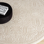 Legend Novel Sand Round Rug