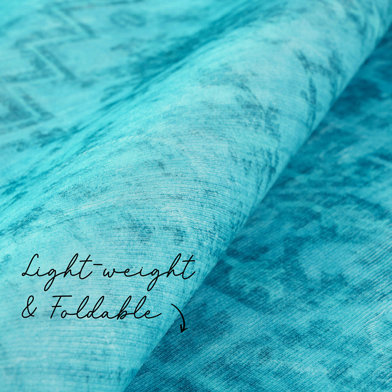 Brilliant Neptune Blue Green Rug