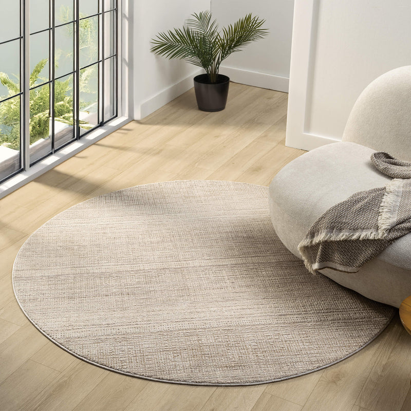 Elegance Grace Sand Round Rug