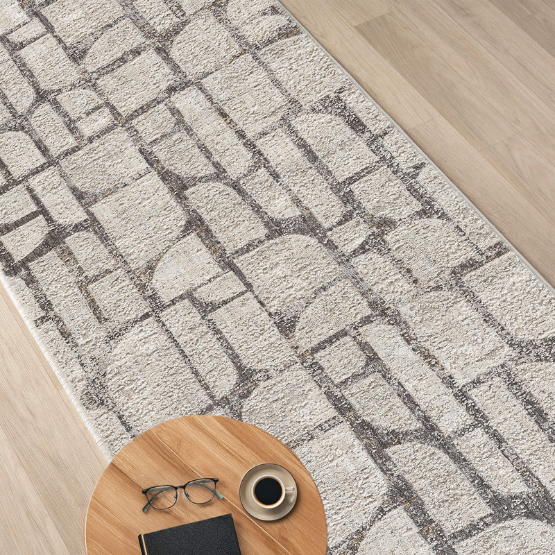 Elegance Poise Stone Runner Rug