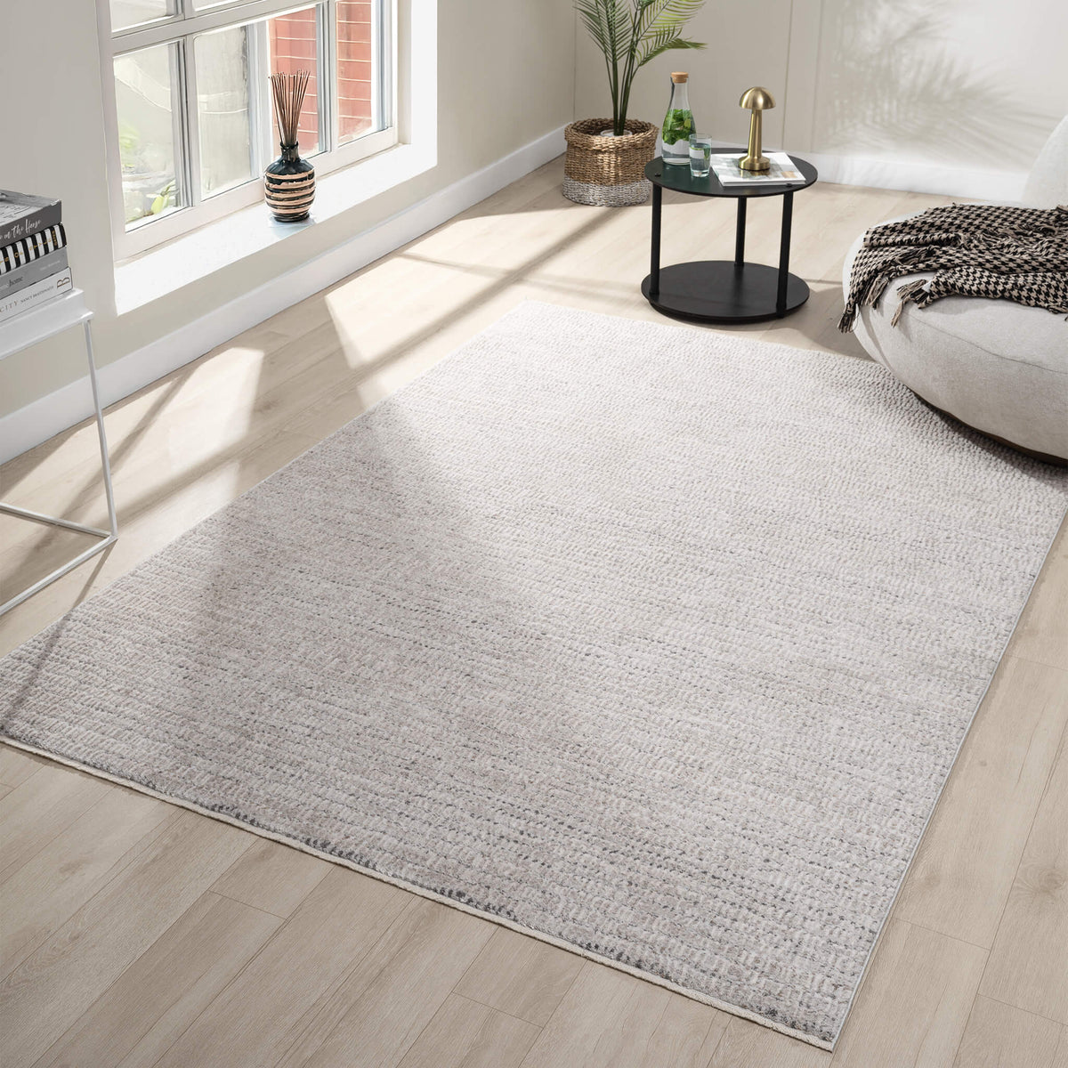 soft polyester pile rug, genuine short fringes, shed-resistant, high ...