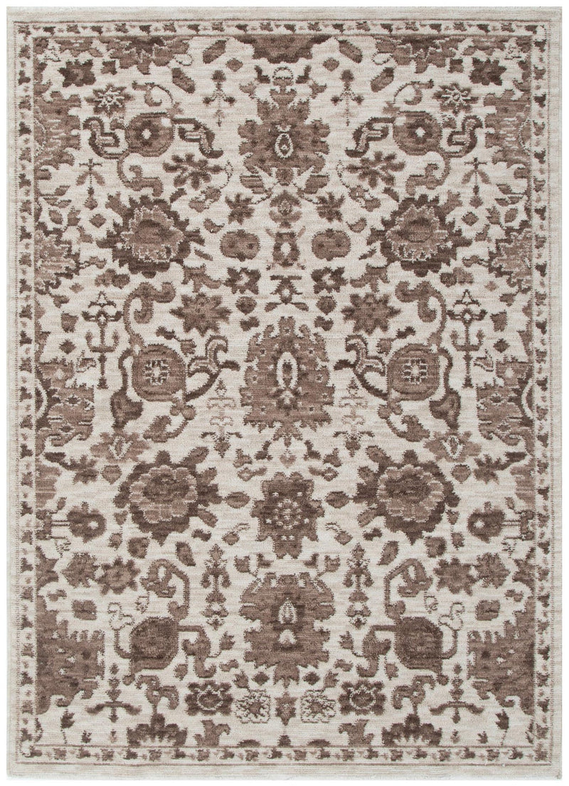 Vista Classical Ivory Brown Rug