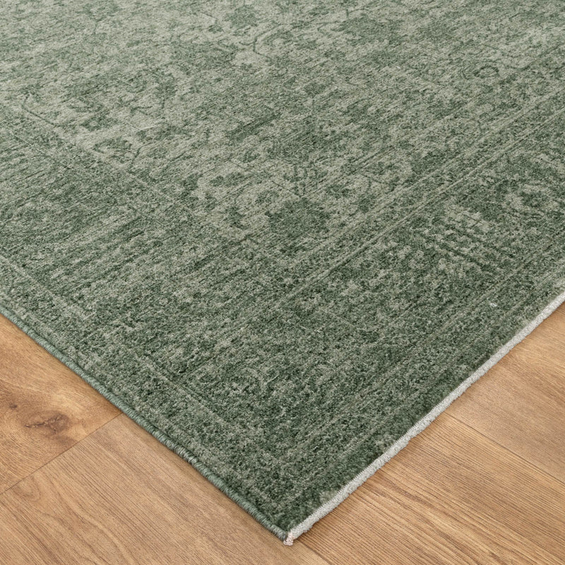 Foundation Antiqued Frame Green Rug