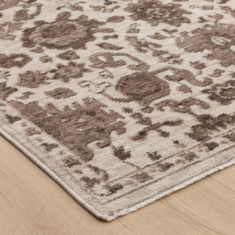 Vista Classical Ivory Brown Rug