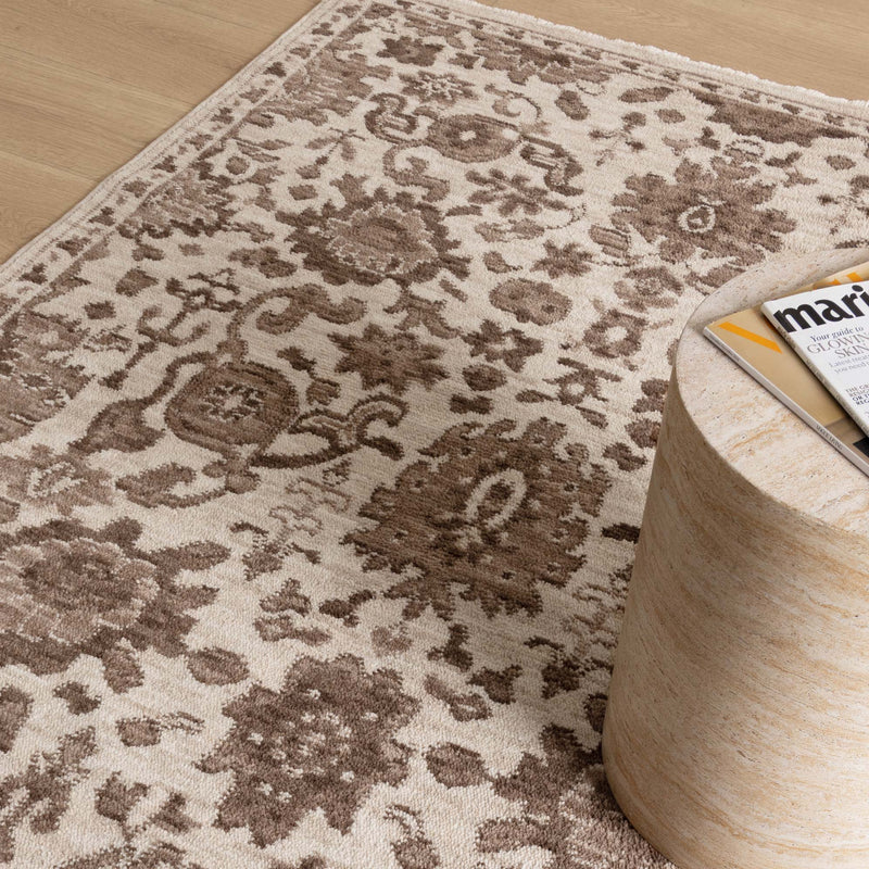 Vista Classical Ivory Brown Rug