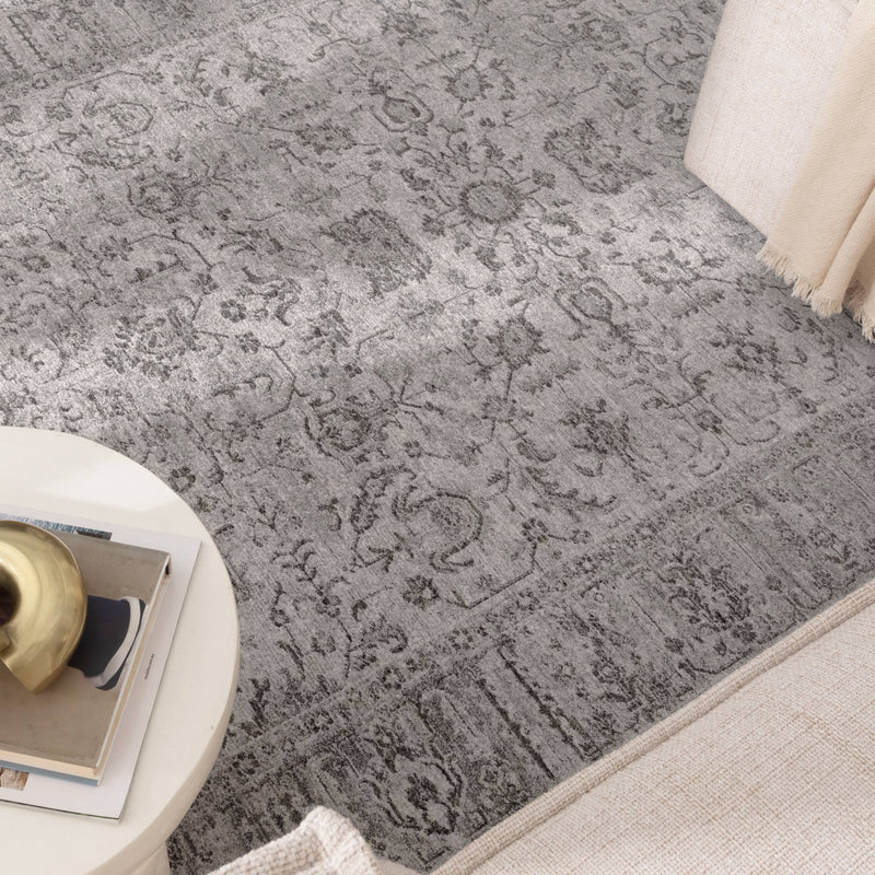 Foundation Antiqued Frame Grey Rug