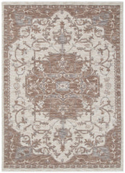 Vista Medallion Ivory Beige Rug