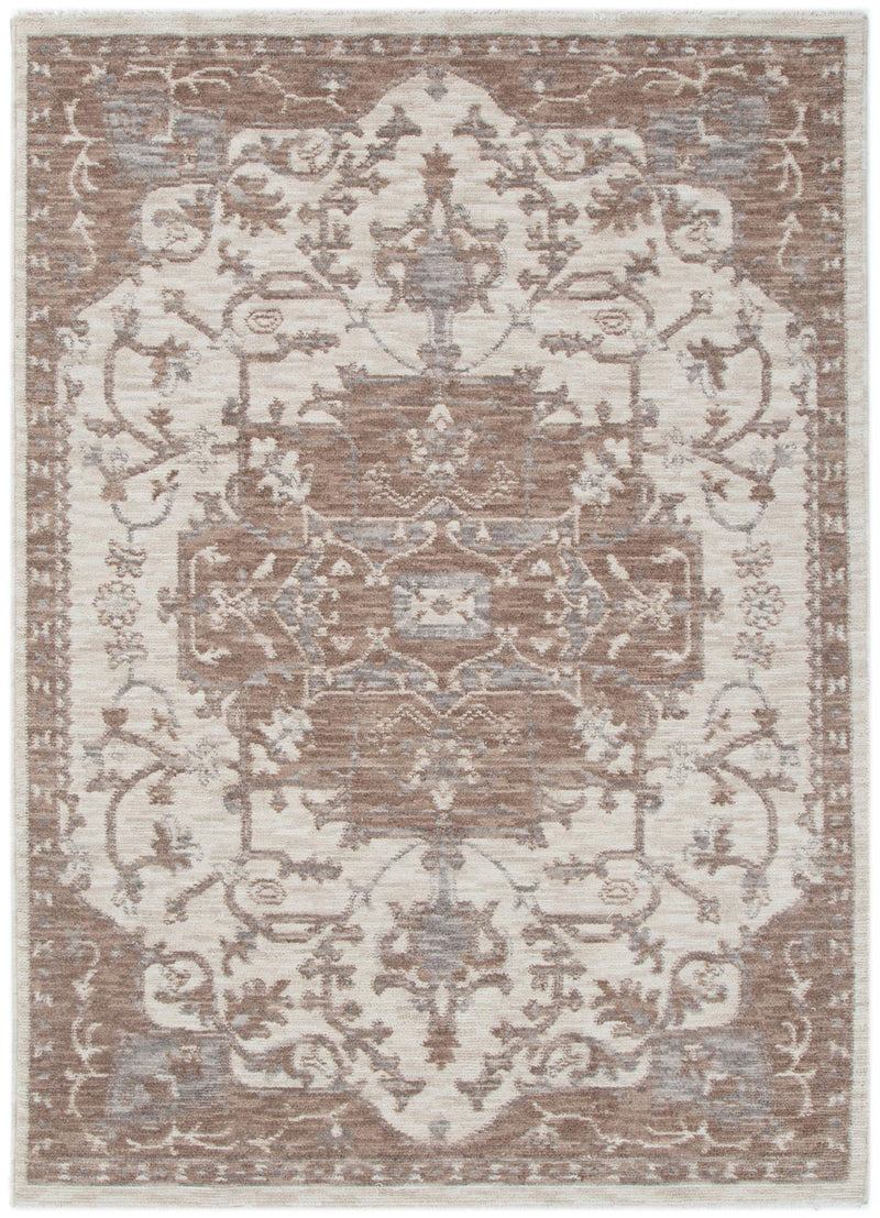 Vista Medallion Ivory Beige Rug