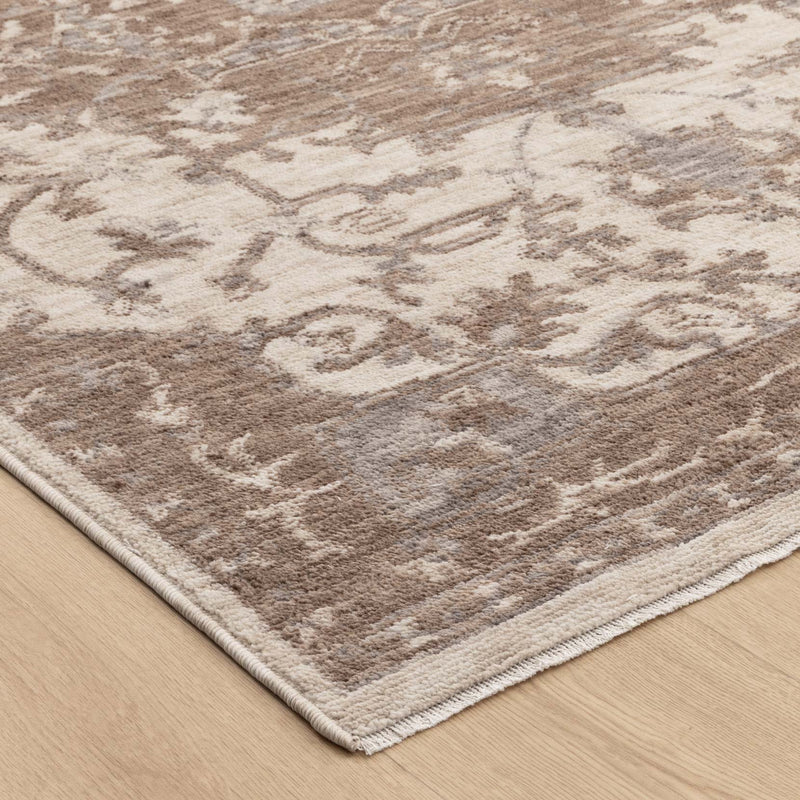 Vista Medallion Ivory Beige Rug
