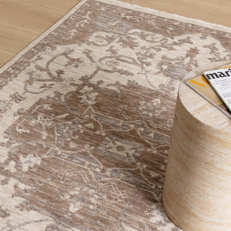 Vista Medallion Ivory Beige Rug