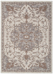 Vista Medallion Ivory Grey Rug