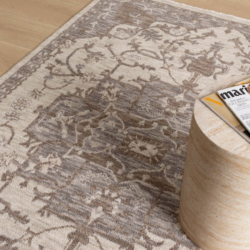 Vista Medallion Ivory Grey Rug