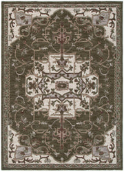 Vista Medallion Ivory OliveGreen Rug