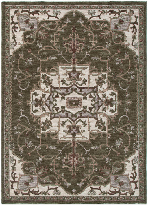 Vista Medallion Ivory OliveGreen Rug