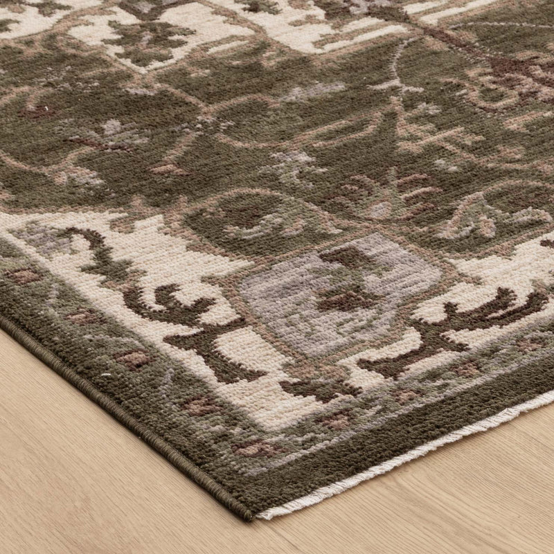 Vista Medallion Ivory OliveGreen Rug