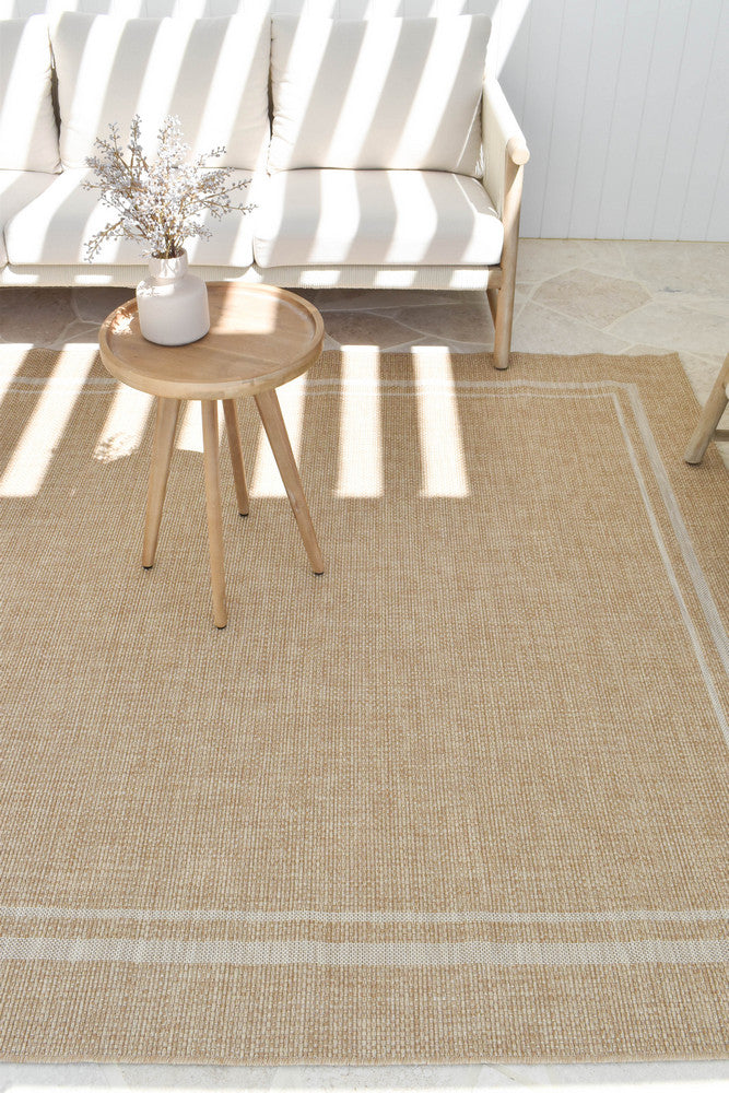 Alpine Boarder Beige Rug