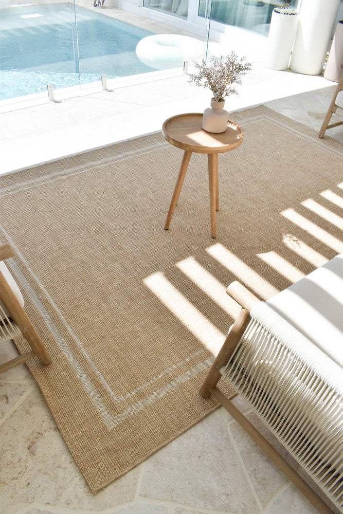 Alpine Boarder Beige Rug