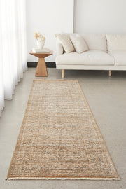 Rich Historical Ivory Runner Rug
