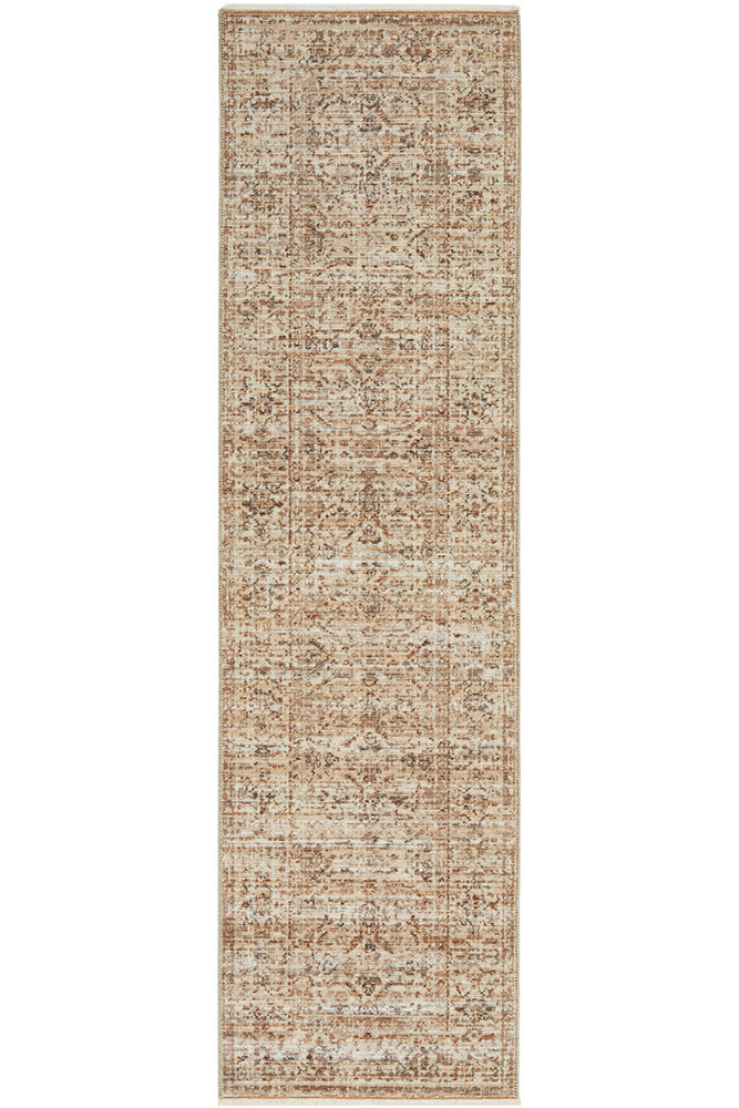 Rich Historical Ivory Runner Rug