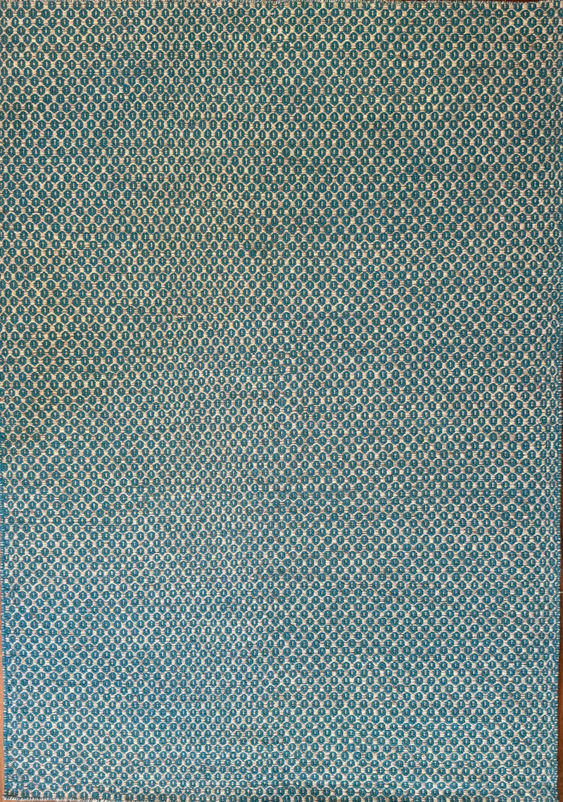 Geezer Sahar Moroccan Blue Turquoise Rug