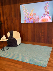 Geezer Sahar Moroccan Blue Turquoise Rug