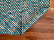 Geezer Sahar Moroccan Blue Turquoise Rug