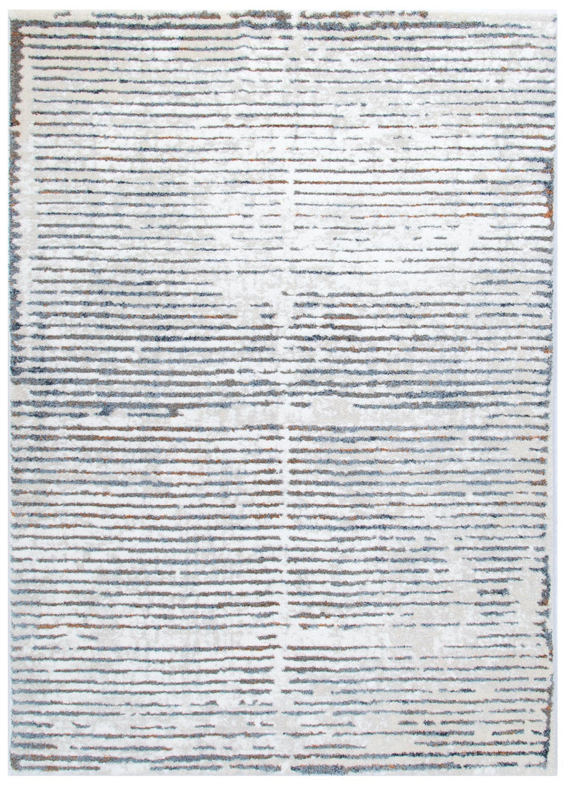 privilege Distressed Lines Blue Rug