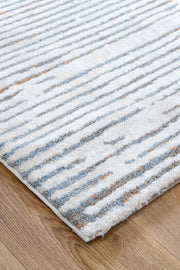privilege Distressed Lines Blue Rug